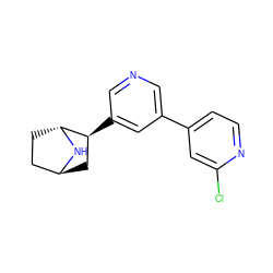 Clc1cc(-c2cncc([C@H]3C[C@H]4CC[C@H]3N4)c2)ccn1 ZINC000473135698