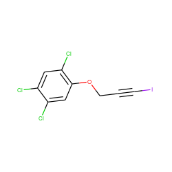 Clc1cc(Cl)c(OCC#CI)cc1Cl ZINC000001530649