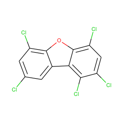 Clc1cc(Cl)c2oc3c(Cl)cc(Cl)c(Cl)c3c2c1 ZINC000005784022