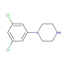 Clc1cc(Cl)cc(N2CCNCC2)c1 ZINC000002168454