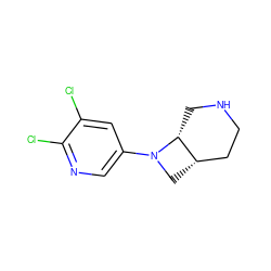 Clc1cc(N2C[C@H]3CCNC[C@H]32)cnc1Cl ZINC000040836342