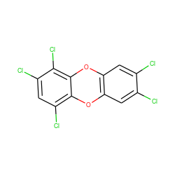 Clc1cc2c(cc1Cl)Oc1c(Cl)c(Cl)cc(Cl)c1O2 ZINC000002573793