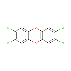 Clc1cc2c(cc1Cl)Oc1cc(Cl)c(Cl)cc1O2 ZINC000000897030