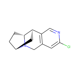 Clc1cc2c(cn1)[C@H]1C[C@H]3CC[C@H]1N3C2 ZINC000137548506