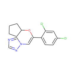 Clc1ccc(/C(=C/n2cncn2)OC2CCCC2)c(Cl)c1 ZINC000026274809