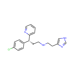 Clc1ccc([C@@H](CCNCCc2c[nH]cn2)c2ccccn2)cc1 ZINC000013490234