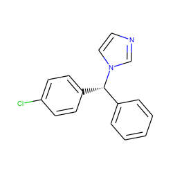 Clc1ccc([C@@H](c2ccccc2)n2ccnc2)cc1 ZINC000027435313