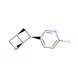 Clc1ccc([C@@H]2C[C@@H]3CN[C@H]23)cn1 ZINC000006040312