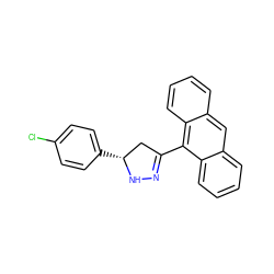 Clc1ccc([C@@H]2CC(c3c4ccccc4cc4ccccc34)=NN2)cc1 ZINC000071315914