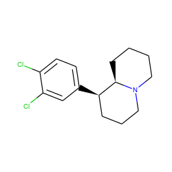 Clc1ccc([C@@H]2CCCN3CCCC[C@H]23)cc1Cl ZINC000028645413