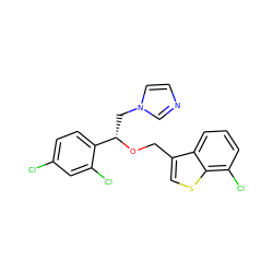 Clc1ccc([C@H](Cn2ccnc2)OCc2csc3c(Cl)cccc23)c(Cl)c1 ZINC000002016037