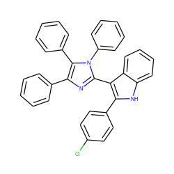 Clc1ccc(-c2[nH]c3ccccc3c2-c2nc(-c3ccccc3)c(-c3ccccc3)n2-c2ccccc2)cc1 ZINC000473119288