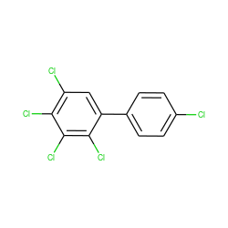 Clc1ccc(-c2cc(Cl)c(Cl)c(Cl)c2Cl)cc1 ZINC000002521624