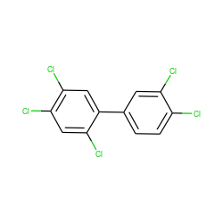 Clc1ccc(-c2cc(Cl)c(Cl)cc2Cl)cc1Cl ZINC000002521627