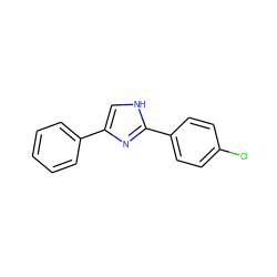 Clc1ccc(-c2nc(-c3ccccc3)c[nH]2)cc1 ZINC000034100756