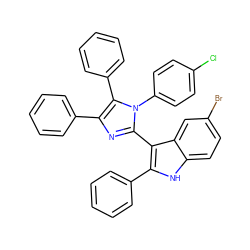 Clc1ccc(-n2c(-c3c(-c4ccccc4)[nH]c4ccc(Br)cc34)nc(-c3ccccc3)c2-c2ccccc2)cc1 ZINC000473121154