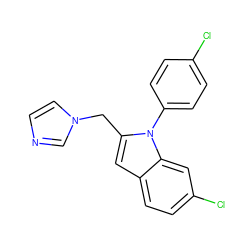 Clc1ccc(-n2c(Cn3ccnc3)cc3ccc(Cl)cc32)cc1 ZINC000095589454