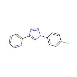 Clc1ccc(-n2cc(-c3ccccn3)nn2)cc1 ZINC000073220307