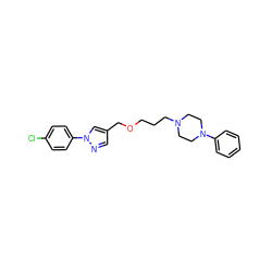 Clc1ccc(-n2cc(COCCCN3CCN(c4ccccc4)CC3)cn2)cc1 ZINC000096916116