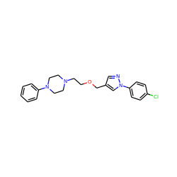 Clc1ccc(-n2cc(COCCN3CCN(c4ccccc4)CC3)cn2)cc1 ZINC000096916114