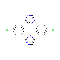 Clc1ccc(C(c2ccc(Cl)cc2)(c2c[nH]cn2)n2ccnc2)cc1 ZINC000027433797