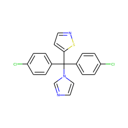 Clc1ccc(C(c2ccc(Cl)cc2)(c2ccns2)n2ccnc2)cc1 ZINC000027433864