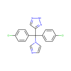 Clc1ccc(C(c2ccc(Cl)cc2)(c2cn[nH]n2)n2ccnc2)cc1 ZINC000027429790