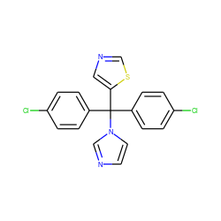 Clc1ccc(C(c2ccc(Cl)cc2)(c2cncs2)n2ccnc2)cc1 ZINC000027429786