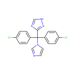 Clc1ccc(C(c2ccc(Cl)cc2)(c2nc[nH]n2)n2ccnc2)cc1 ZINC000027428094