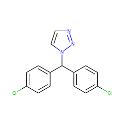 Clc1ccc(C(c2ccc(Cl)cc2)n2ccnn2)cc1 ZINC000027426415