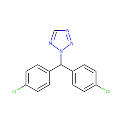 Clc1ccc(C(c2ccc(Cl)cc2)n2ncnn2)cc1 ZINC000027428505