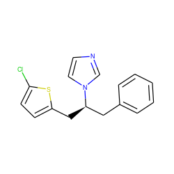 Clc1ccc(C[C@H](Cc2ccccc2)n2ccnc2)s1 ZINC000040404040