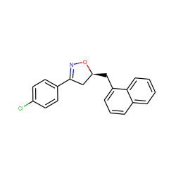 Clc1ccc(C2=NO[C@@H](Cc3cccc4ccccc34)C2)cc1 ZINC000095584609