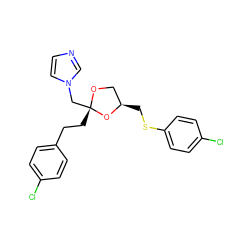 Clc1ccc(CC[C@@]2(Cn3ccnc3)OC[C@@H](CSc3ccc(Cl)cc3)O2)cc1 ZINC000039396934