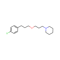 Clc1ccc(CCCOCCCN2CCCCC2)cc1 ZINC000034045468