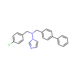 Clc1ccc(CN(Cc2ccc(-c3ccccc3)cc2)n2ccnc2)cc1 ZINC000003639499