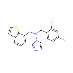 Clc1ccc(CN(Cc2cccc3ccsc23)n2ccnc2)c(Cl)c1 ZINC000040405321