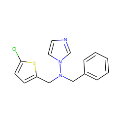 Clc1ccc(CN(Cc2ccccc2)n2ccnc2)s1 ZINC000040405841