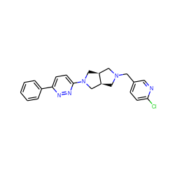 Clc1ccc(CN2C[C@H]3CN(c4ccc(-c5ccccc5)nn4)C[C@H]3C2)cn1 ZINC000045368166