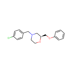 Clc1ccc(CN2CCO[C@H](COc3ccccc3)C2)cc1 ZINC000035863574