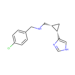 Clc1ccc(CNC[C@@H]2C[C@@H]2c2c[nH]cn2)cc1 ZINC000035033865