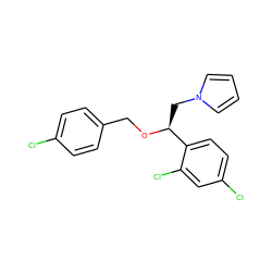 Clc1ccc(CO[C@@H](Cn2cccc2)c2ccc(Cl)cc2Cl)cc1 ZINC000026739341