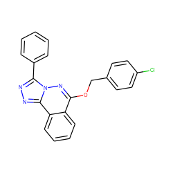 Clc1ccc(COc2nn3c(-c4ccccc4)nnc3c3ccccc23)cc1 ZINC000013559977