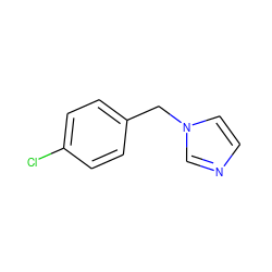 Clc1ccc(Cn2ccnc2)cc1 ZINC000000161401