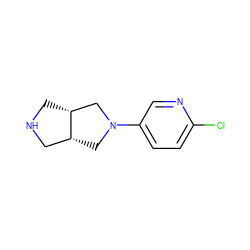 Clc1ccc(N2C[C@@H]3CNC[C@@H]3C2)cn1 ZINC000034050073
