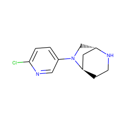 Clc1ccc(N2C[C@H]3C[C@H]2CCN3)cn1 ZINC000253659862