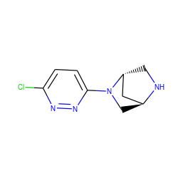 Clc1ccc(N2C[C@H]3C[C@H]2CN3)nn1 ZINC000168350608