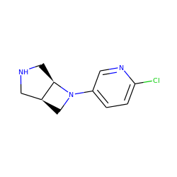 Clc1ccc(N2C[C@H]3CNC[C@H]32)cn1 ZINC000028865887