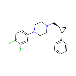 Clc1ccc(N2CCN(C[C@H]3C[C@@H]3c3ccccc3)CC2)cc1Cl ZINC000013814439