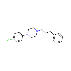 Clc1ccc(N2CCN(CCCc3ccccc3)CC2)cc1 ZINC000006548476